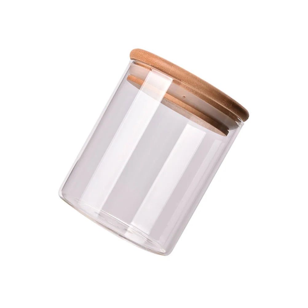 Imported Bamboo lid glass jar (220ml) (10pcs)