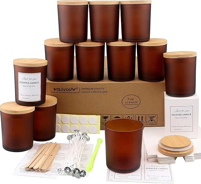 Amber glass jar(315ml)(10pcs)