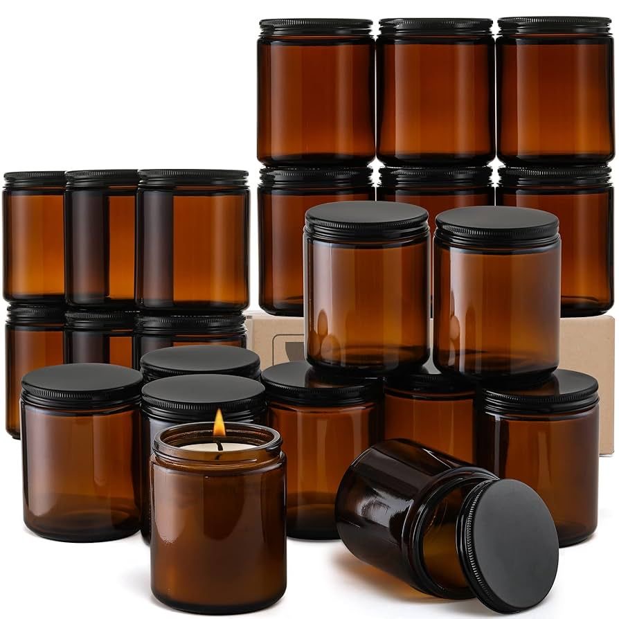 Premium Amber glass Jar (150ml)(10pcs) 