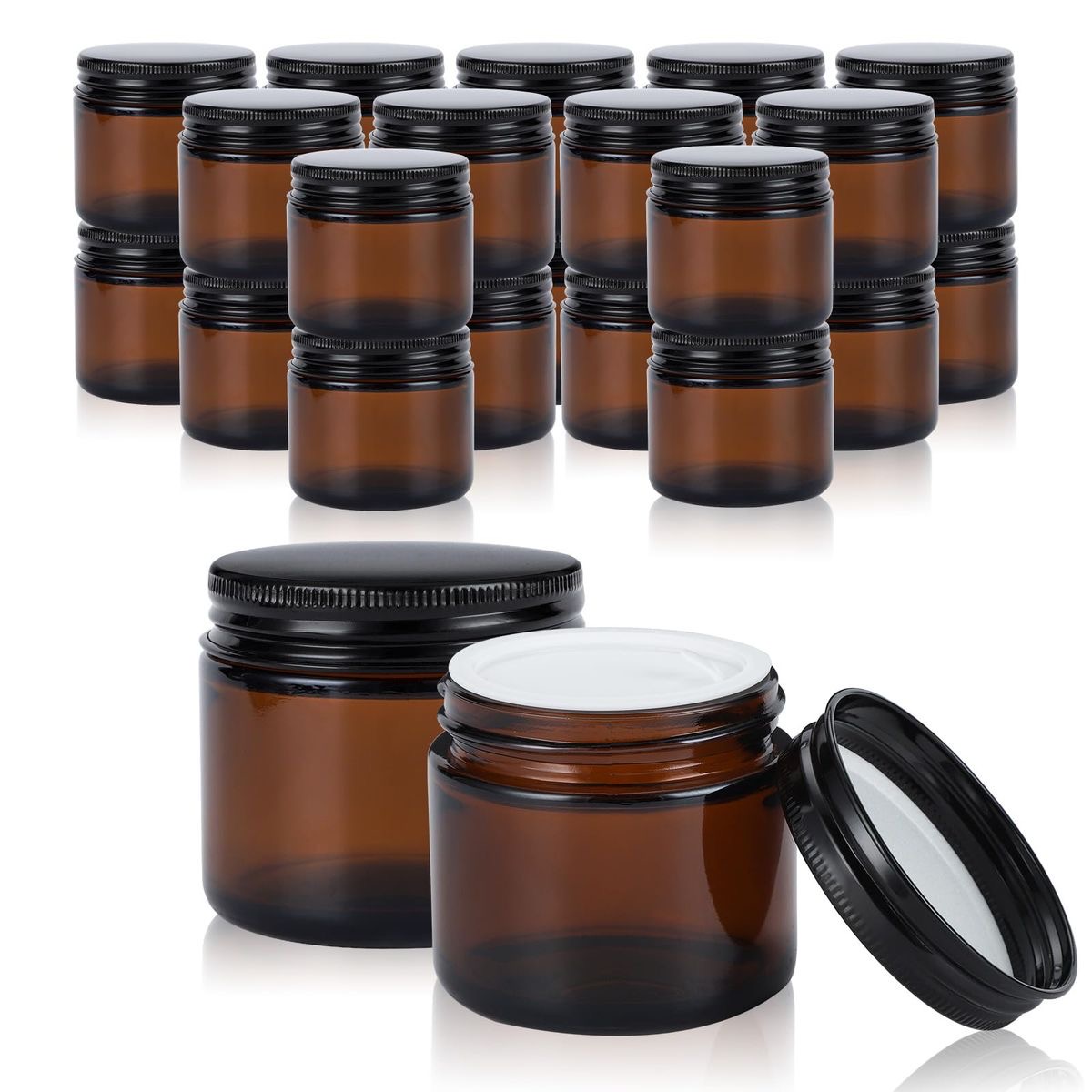 Premium Amber jar (100ml) 10 pcs)